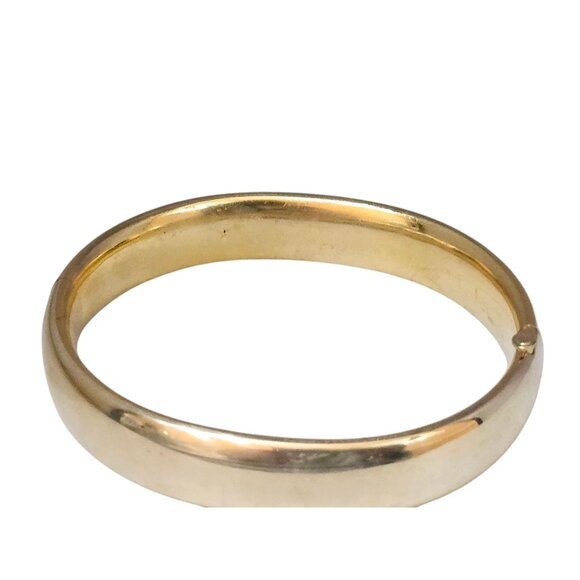 Vintage Marked Rine 1/20th 12kt Gold Filled Florentine Embossed Bangle Bracelet - Picture 3 of 7